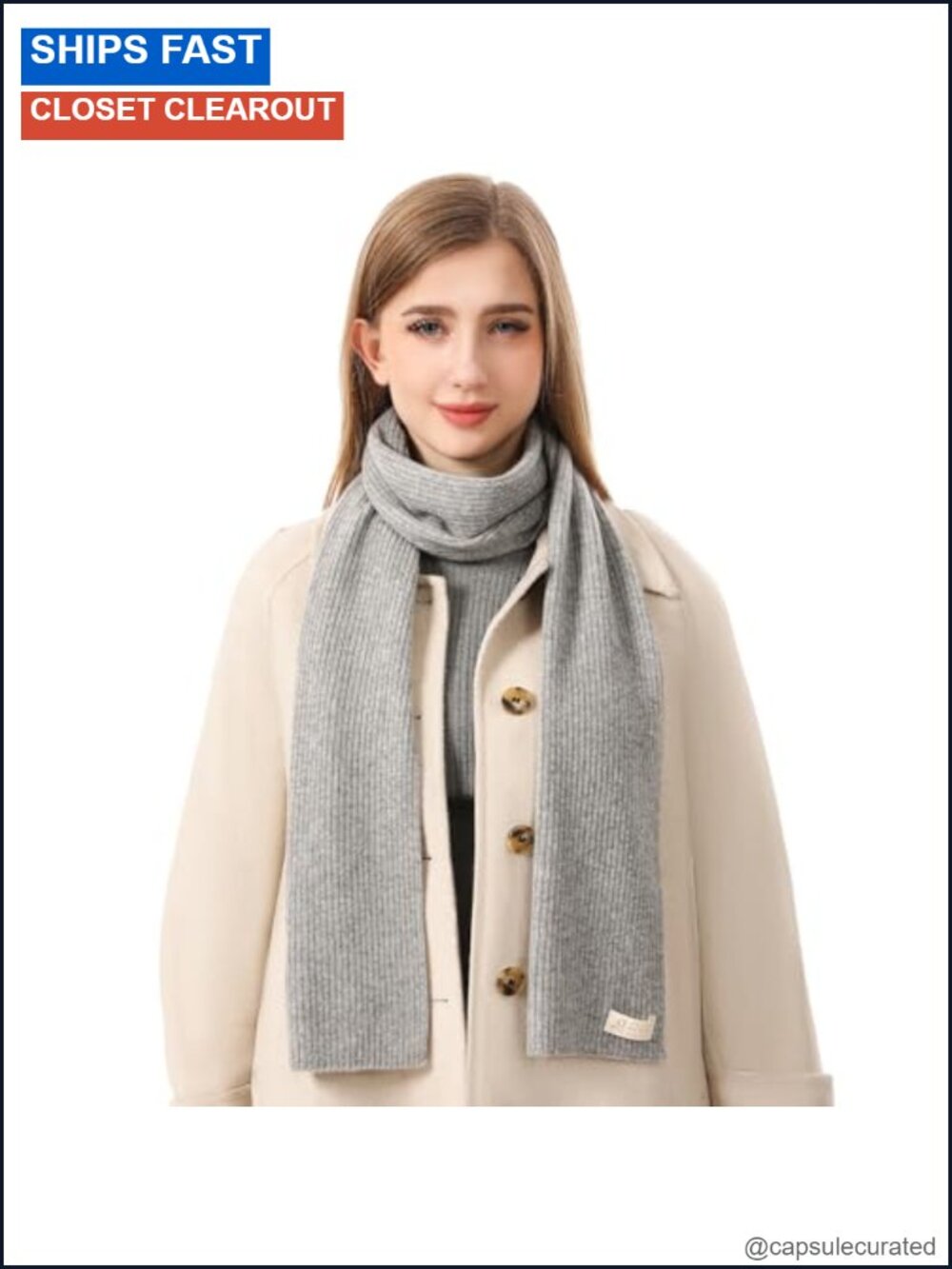 100% Pure Mongolian Cashmere Scarf Lightweight Warm Luxury Gift Box Unisex